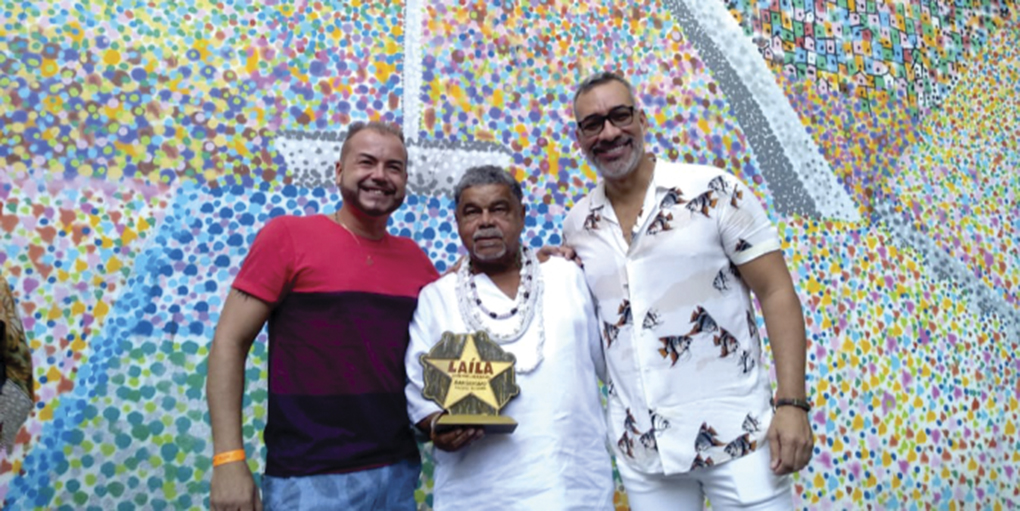 Fran Sergio e Cahê Rodrigues estiveram presentes na homenagem à Laila na Lapa
