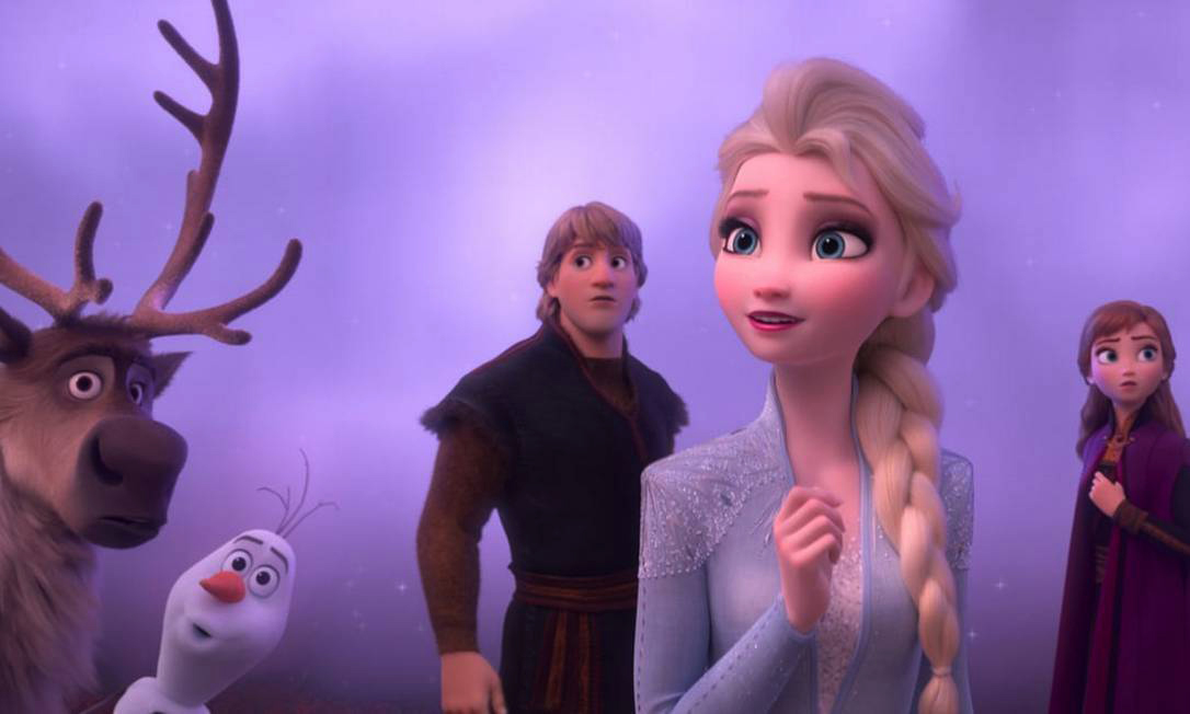 Cena do filme de animação "Frozen II", em cartaz no Ilha Plaza Shopping
