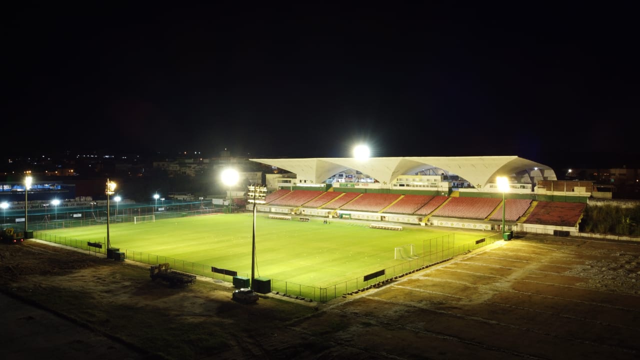 O estádio Luso-Brasileiro passa a ter iluminação definitiva e será usado para os jogos da Lusa na Série D