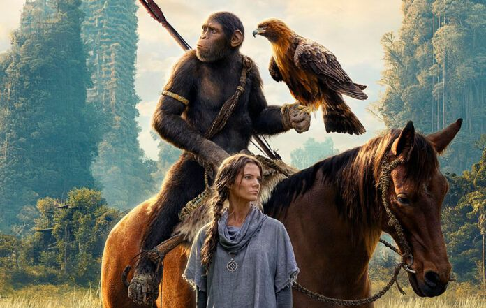 Cena do filme “Planeta dos Macacos: O Reinado“, em cartaz no Ilha Plaza Shopping