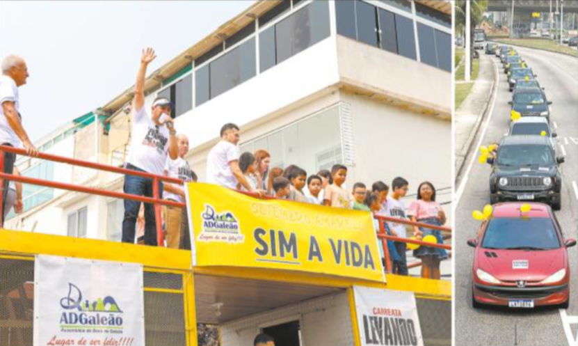 No sábado (7), a Assembleia de Deus no Galeão (ADGaleão), promoveu uma carreata por vários bairros da Ilha com o tema "Levando Deus a Sério", alusiva ao "Setembro Amarelo", mês da consciência contra o suícidio e a favor a vida