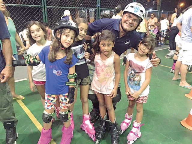 O público infantil tem se interessado pela nova modalidade  esportiva sobre  rodas implementada pela ACM-Ilha