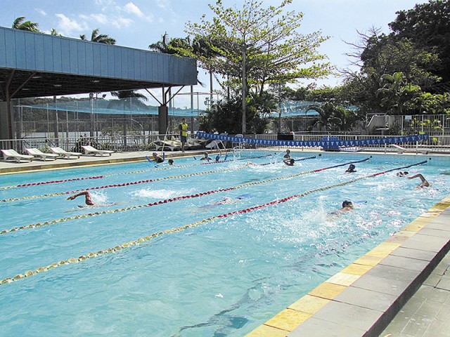 No mês de janeiro, a piscina será utilizada apenas para recreação