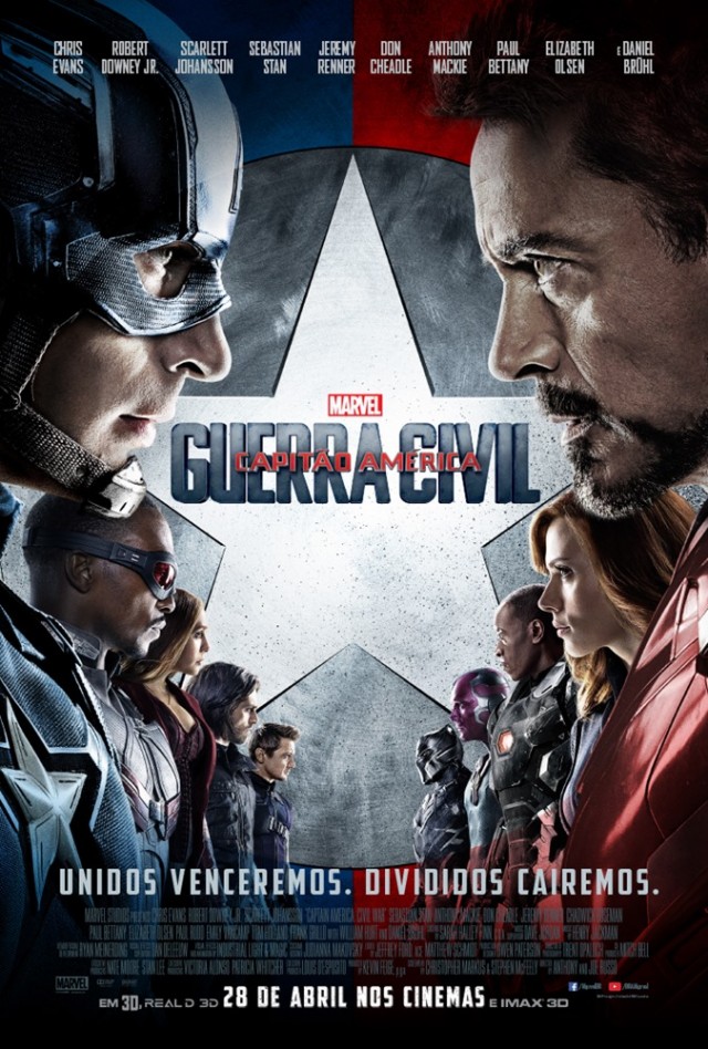 Capitão América: Guerra Civil - Todos os dias no Cinesystem Ilha Plaza