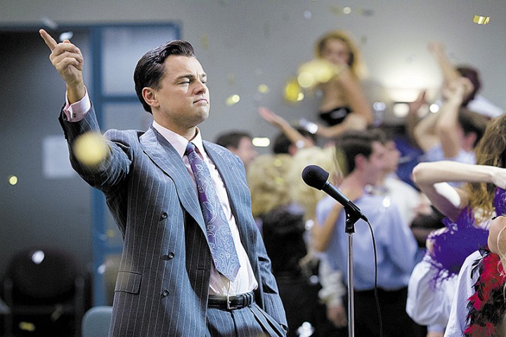 Leonardo DiCaprio é o astro principal do filme "O Lobo de Wall Street", em cartaz no Ilha Plaza